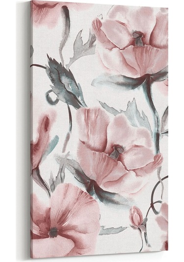 Olla 30x60 Cm 11596dd Çiçek Görseli Dikey Dar Kanvas Tablo