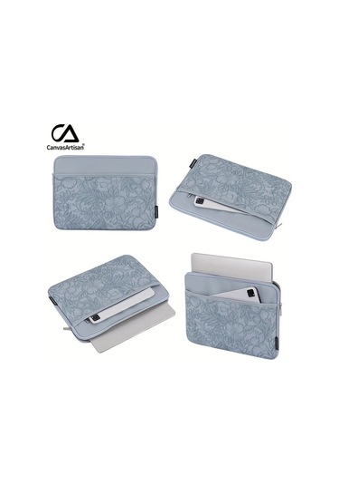 Techbloom Macbook Uyumlu Pro 14 İnç Pu Laptop Çantası Grey Notebook Taşıma Kılıfı Çanta "value":"mavi"