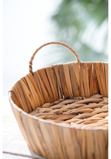 Wicker Hasır Ekmek Sepeti - 27 Cm Kahverengi