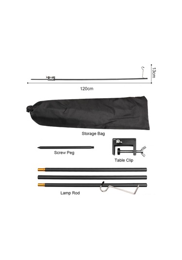 Yuntech01 Kamp Aydınlatması İçin Taşınabilir Katlanır Alüminyum Lamba Sehpası, Mavi Mavi