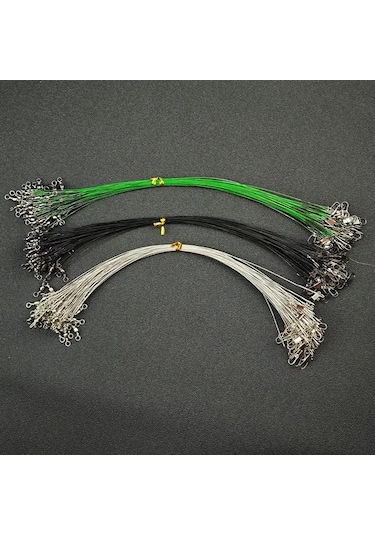 Techbloom Avlcoaky 100 Adet Paslanmaz Celik Green 5 91inch Olta Misina Hatti Swivel Ve Snap