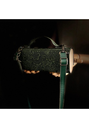 Hakiki Deri, El Yapımı Bayan Çanta, Bayan Cüzdan Larissa V41 Yeşil