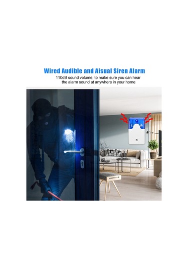 Geeroyoo 12v Akıllı Kontrollü Led Alarm Işığı, 110db Sesli Ve Flşörlü, Ateş Engelleme Abs Malzeme, Güvenlik Ve Uyarı İçin Uygun