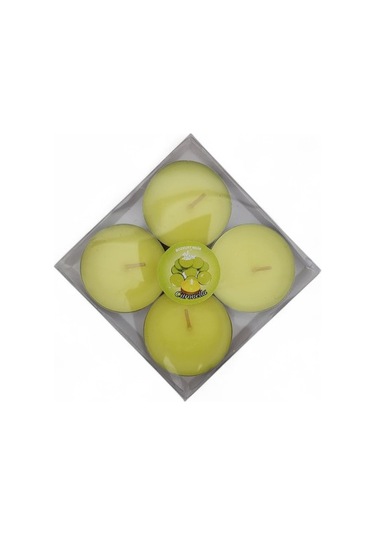 Citronella 4 'ü Kokulu Mum Sarı