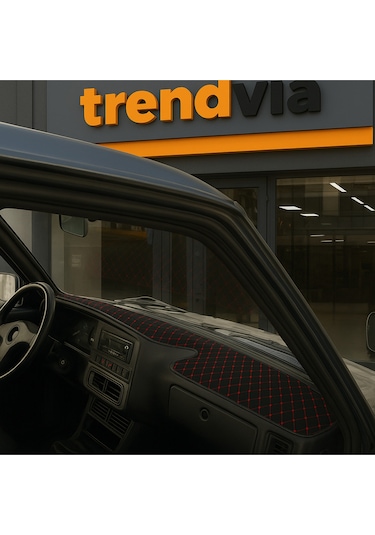 Tofaş Şahin Doğan Kartal Yüksek Ön Göğüs Siyah-kırmızı Torpido Kılıfı / Siyah-kırmızı Boyun Yastığı