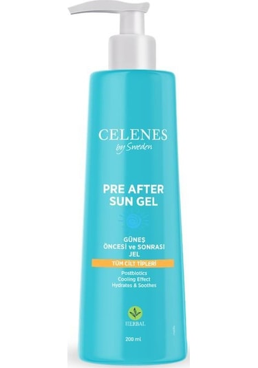Celenes Güneş Öncesi ve Sonrası Nemlendirici Jel 200 ML