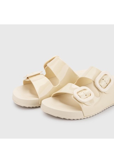 Igor S10334 079-Marfıl Kadın Çift Bantlı Terlik 001