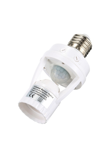 Vkemall E27/b22 Vidalı Kızaklı Entegre Devreli 360 İnsan Algılama Led Lamba Tabanı, Gündüz/gece Otomatik Tanıma, Enerji Tasarruflu, 100-240v