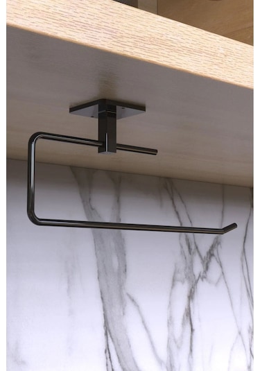 Yapışkanlı Siyah Uzun Havluluk Rulo Havluluk Kare Havluluk Ve Wc Kağıtlık Seti Siyah