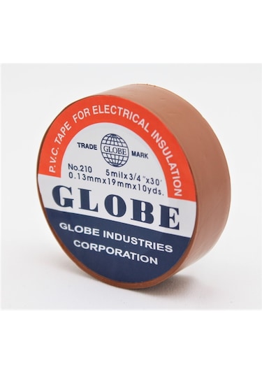Globe Pvc Elektrik İzolasyon Bant "0.13x19x10yrds" Kahverengi
