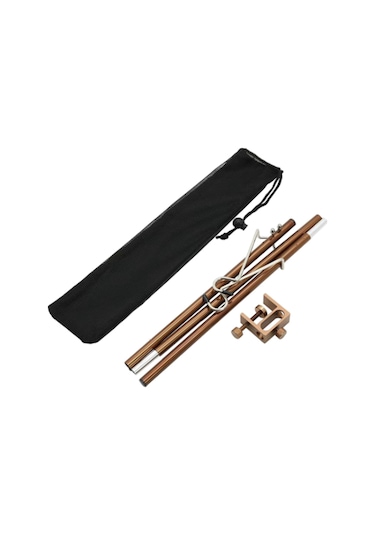 Homyl Kamp Feneri Standı 2 Adet Kancalı Asılı Kahverengi Kahverengi