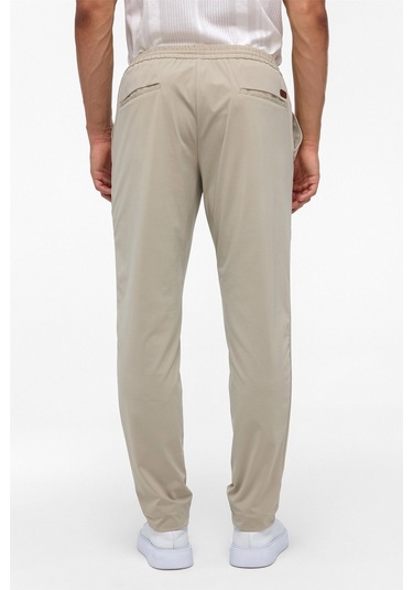 SÜVARİ Bej Slim Armürlü Jogger Pantolon