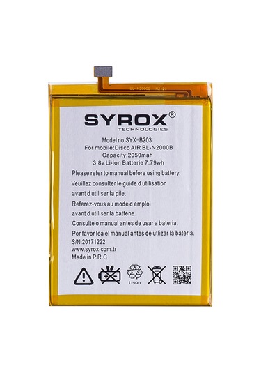 Syrox General Mobile Discovery Air Batarya 2050 Mah  B203