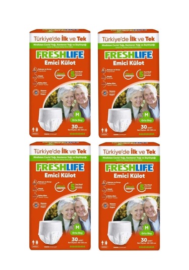 Netkal Freshlife Külot Medium Hasta Bezi 4 Paket 120 Adet