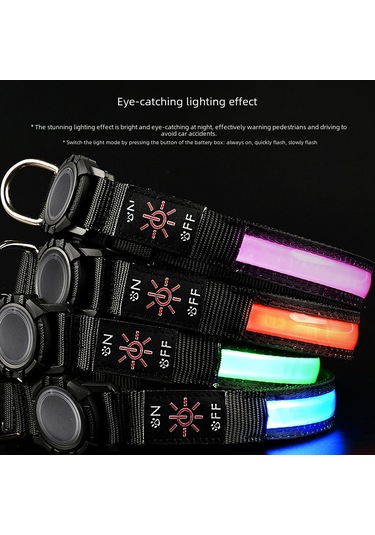 Geeroyoo Su Gece Görünürlüklü, Su Geçirmez, Takip Özellikli Köpek Tasması - Usb-c Şarjlı, 3 Boyut Seçeneği Altın