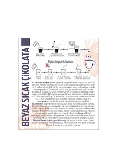 Oze Beyaz Sıcak Çikolata Tozu 4 x 250 G