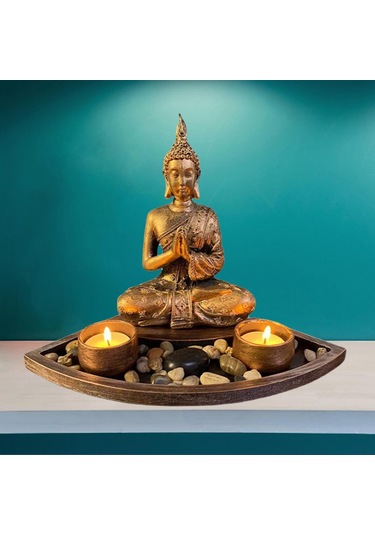 Suntek Süsler Bahçe Odası B Için Mumluk Reçine Tay Doğal