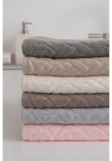 Soft İsba 6'lı %100 Pamuklu Havlu Seti 50x90 Cm Çok Renkli
