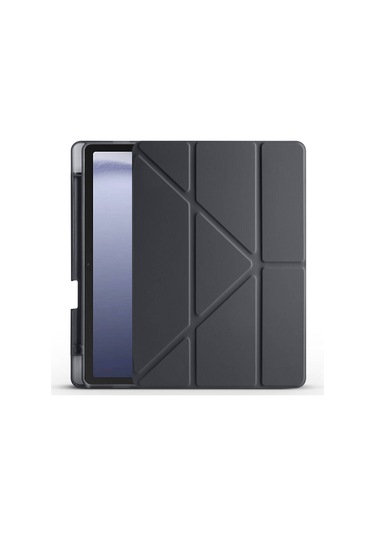 Kilifone - Galaxy Uyumlu Galaxy Tab A9 Plus - Kılıf Kalem Bölmeli Stand Olabilen Origami Tri Folding Tablet Kılıfı - Siyah