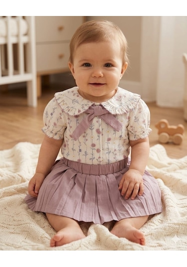 Babydoll 2li Takım Moonstar Mor