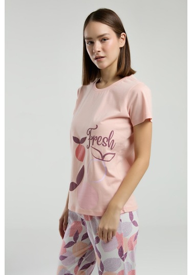 Roly Poly Kadın Fresh Desenli Kısa Kol Pijama Takım SOMON