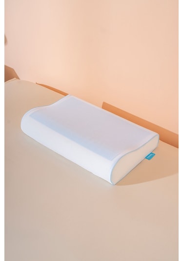 Visco Ortopedik Boyun Destekli Serinleten Jelli Yastık 51 36 11/7 Cm Beyaz