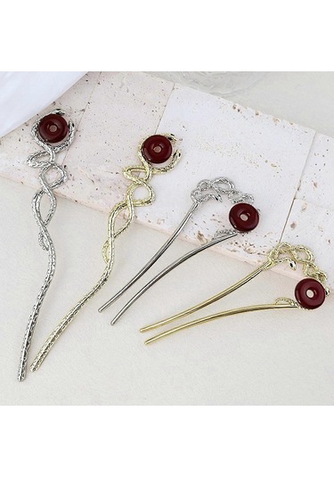 Narin Saç Çubuğu Zarif Yılanlar Saç Takısı Yılan Takısı Çin Geleneksel Dekoratif Saç Takısı Altın Çift Yılan Çok Renkli