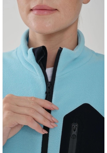 Exuma Kadın Tam Fermuarlı Polar 2322003-484-turquaze