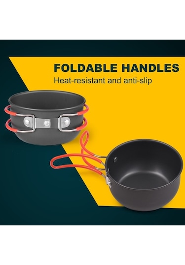 Createtech Yeşil Yapışmaz Tencere Seti: Pratik Skycity, Kamp & Açık Hava Alüminyum Yeşil