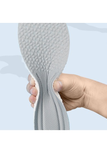 Sones 1 Çift Yüksek Elastikiyetli Koku Önleyici Nefes Alabilir Ter Emici Şok Emici Tabanlık, Beden: 39-40 Gri