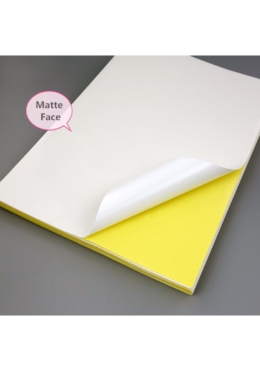 Inkjet Ve Laser Uyumlu 50 Adet A4 Sticker Güçlü Yapışkanlı Etiket