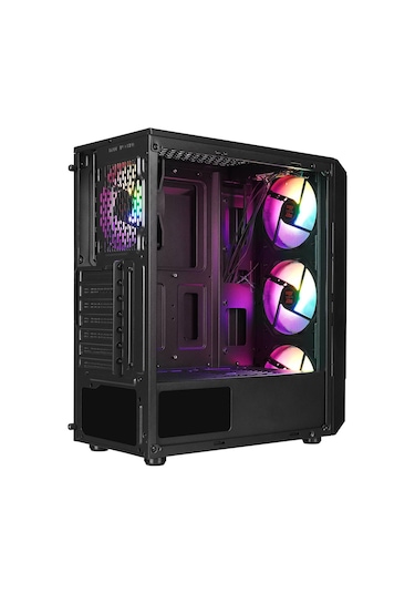 Zeiron Montreal 4x12CM RGB Fanlı Mesh Panel Oyuncu Bilgisayar Kasası