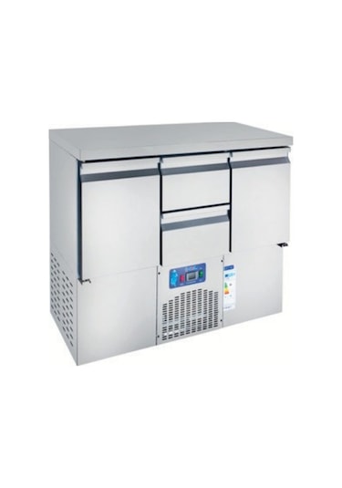 Karacasan Endüstriyel 430 Çelik Kaliteli 140 Cm Üç Kapılı Alttan Motorlu Yatay Buzdolabı