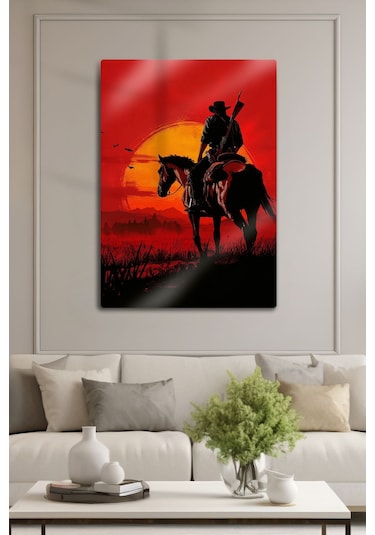 Metal Baskı Parlak Duvar Tablosu - Rdr2 - Red Dead Redemption 2, Oyun Posteri