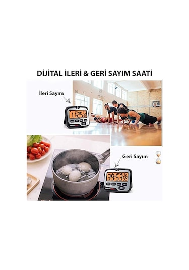 Thermopro TM01 Alarmlı Işıklı Kronometre, Geri Sayım Sayacı