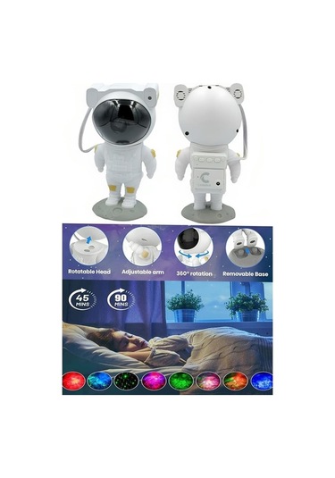 Diğer Astronot Projektör Gece Masa Lambası Gökyüzü Star Projeksiyon, Yıldızlı Gökyüzü Efekti Beyaz