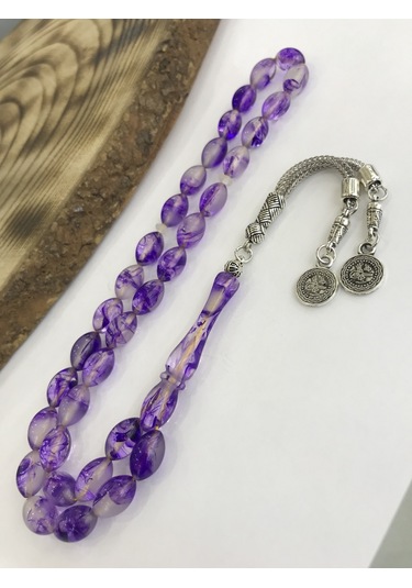 Karanlıkta Parlayan Renk Cümbüşü Kedi Gözü Toz Kehribar Tesbih N11.7086