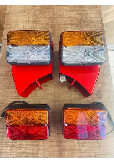 Massey Ferguson Tüm Traktörler Uyumlu Yarım Çamurluk Lambaları Ve Ayakları Komple Takım