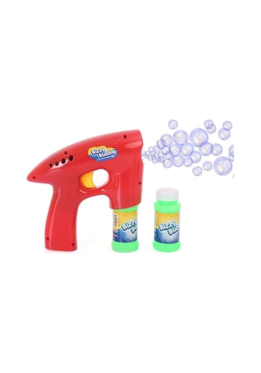 Kayyum Oyuncak Bizzy Bubble Otomatik Pilli Işıklı Köpük Tabanca Kırmızı