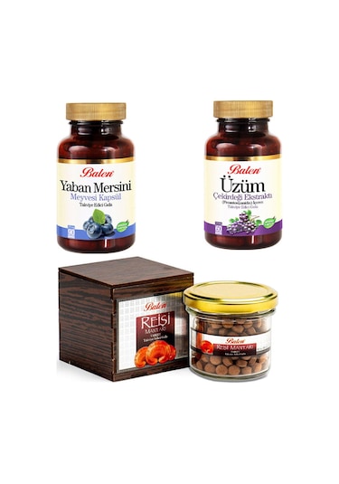 Balen Üzüm Çekirdeği Yaban Mersini Reishi Mantarı Ganoderma