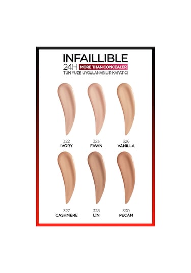 L'Oreal Paris Infaillible Tüm Yüze Uygulanabilir Kapatıcı 330 Pecan