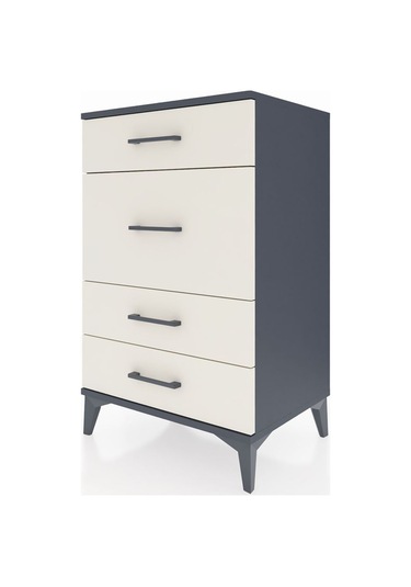 Hyperion Komodin 4 Çekmeceli 60x44x96 Antrasit-aytaşı Antrasit