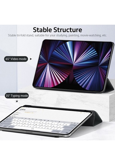 Didadodo İpad Pro 11 2020/2021 Uyumlu Manyetik Kılıf - Çıkarılabilir Tokalı Mavi Tablet Kılıfı Kapaklı Kılıf Kapaklı Kılıf