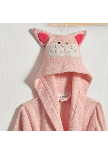 Kitty Bornoz 6-8 Yaş Pembe Pembe