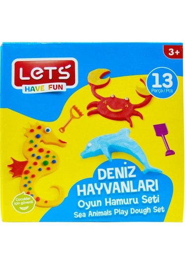 Let's 13 Parça Deniz Hayvanları Oyun Hamuru Seti