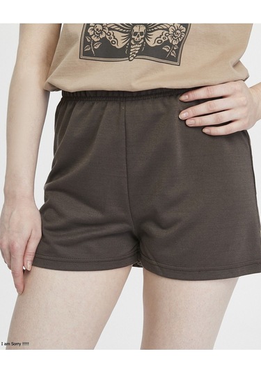 Bella Dossi Pamuklu Kısa Kollu Baskılı Kadın Şortlu Yazlık Pijama Takımı Bej