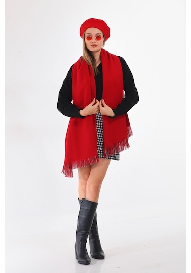 Keçe Ressam Atkı 2.li Set Kırmızı