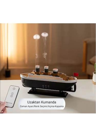 Titanic Gemi Modeli Aromaterapi Hava Nemlendirici