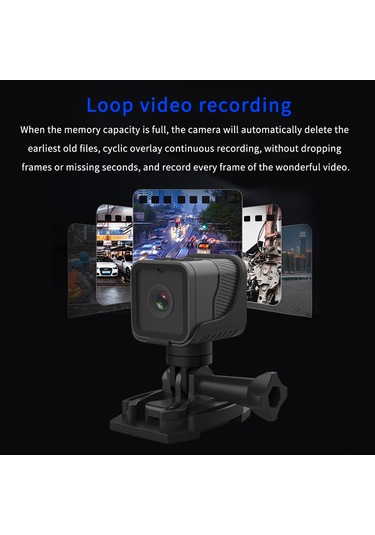 Monyee Wifi Bağlantılı 1080p Su Geçirmez Bisiklet Kamerası - 150 Geniş Açılı Lens Siyah