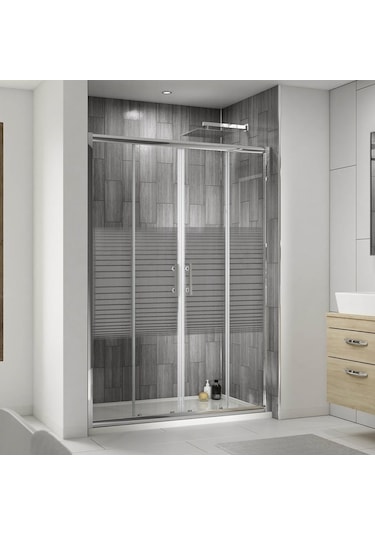 Blackline İki Duvar Arası Duvardan Duvara 5Mm Temperli Cam Duşakabin H:190 150 x 159 CM
